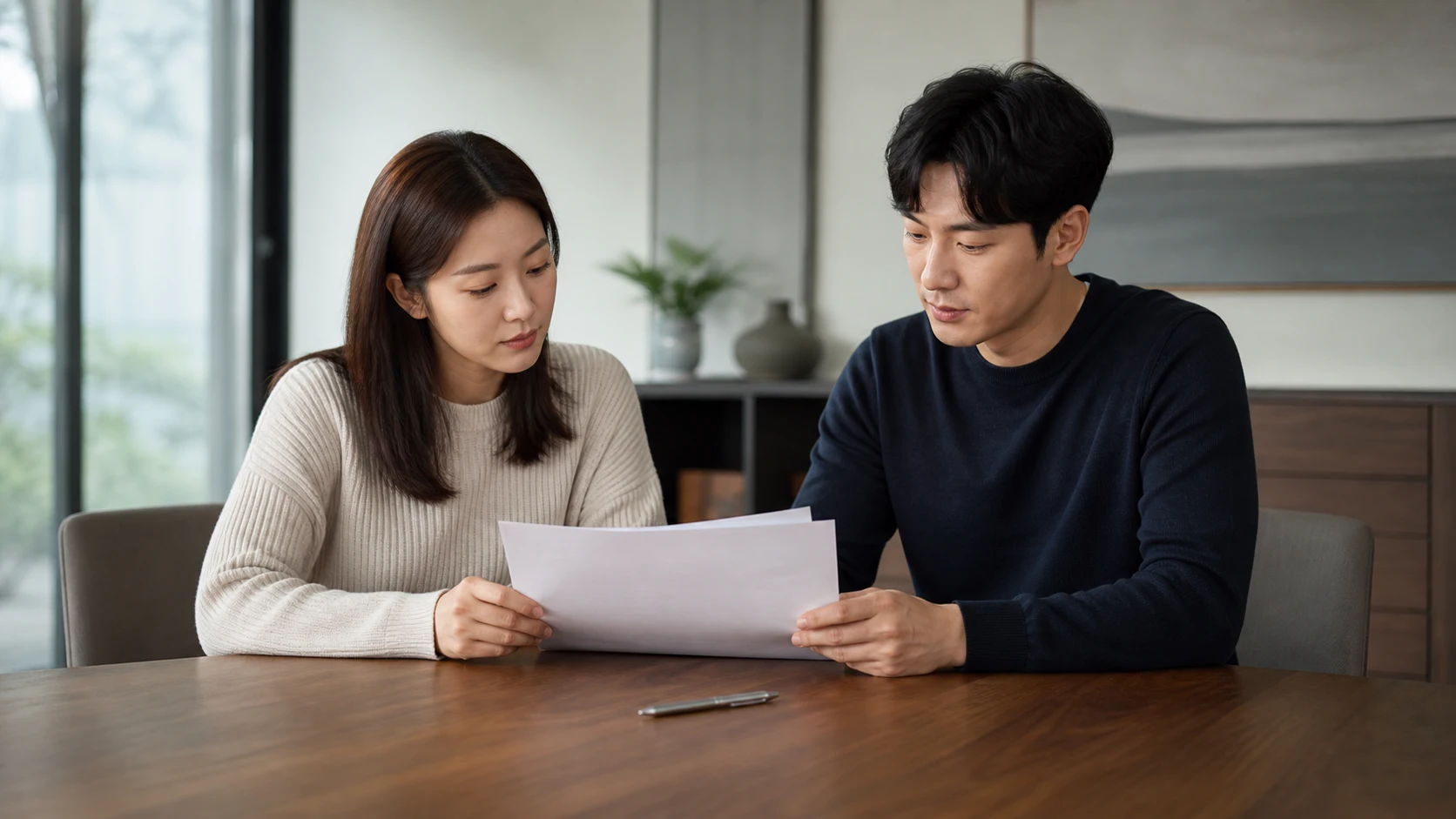 사실혼 양육권 준비 사항을 검토하는 모습