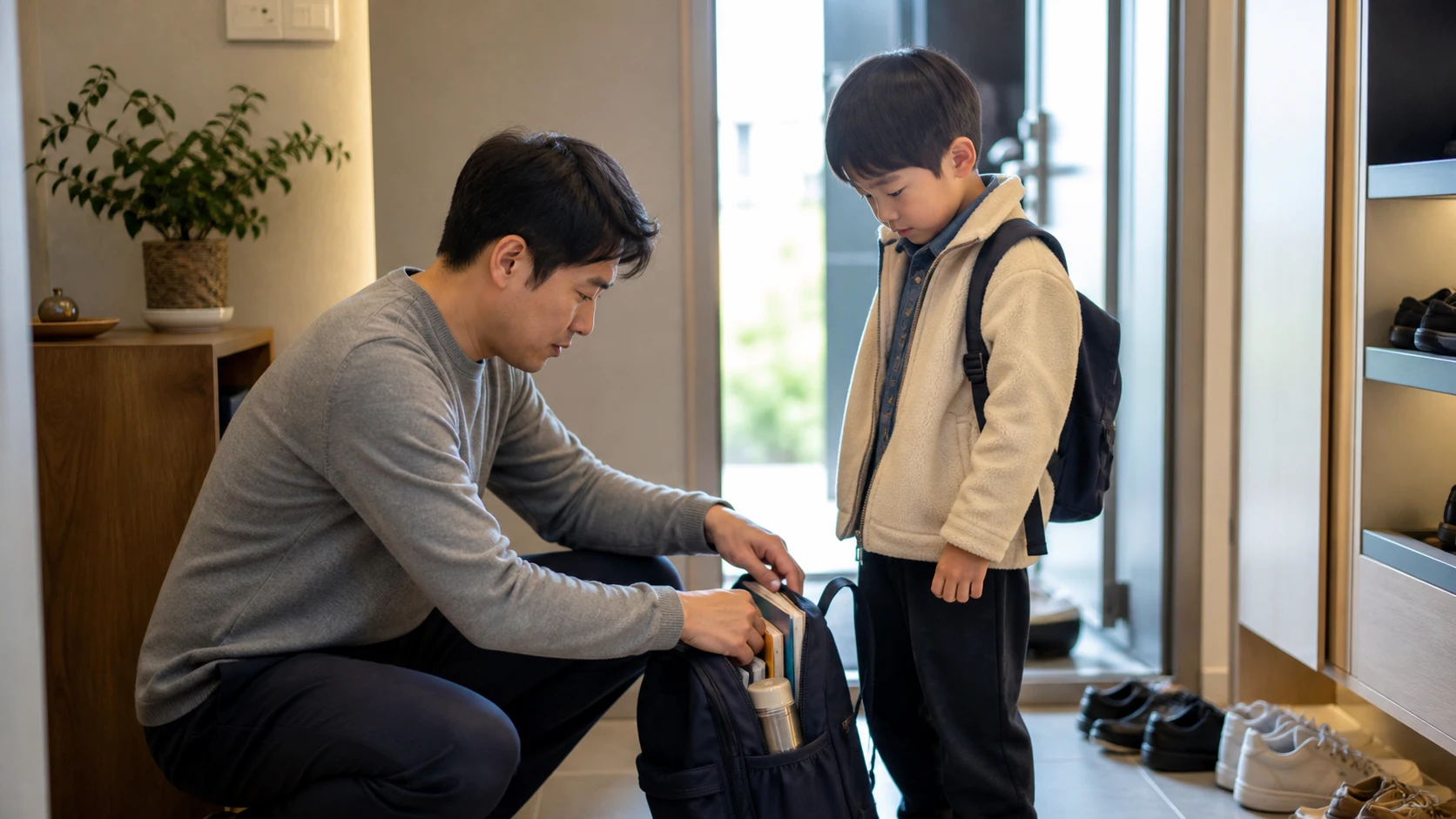 양육권 소송 준비 사항을 검토하는 모습