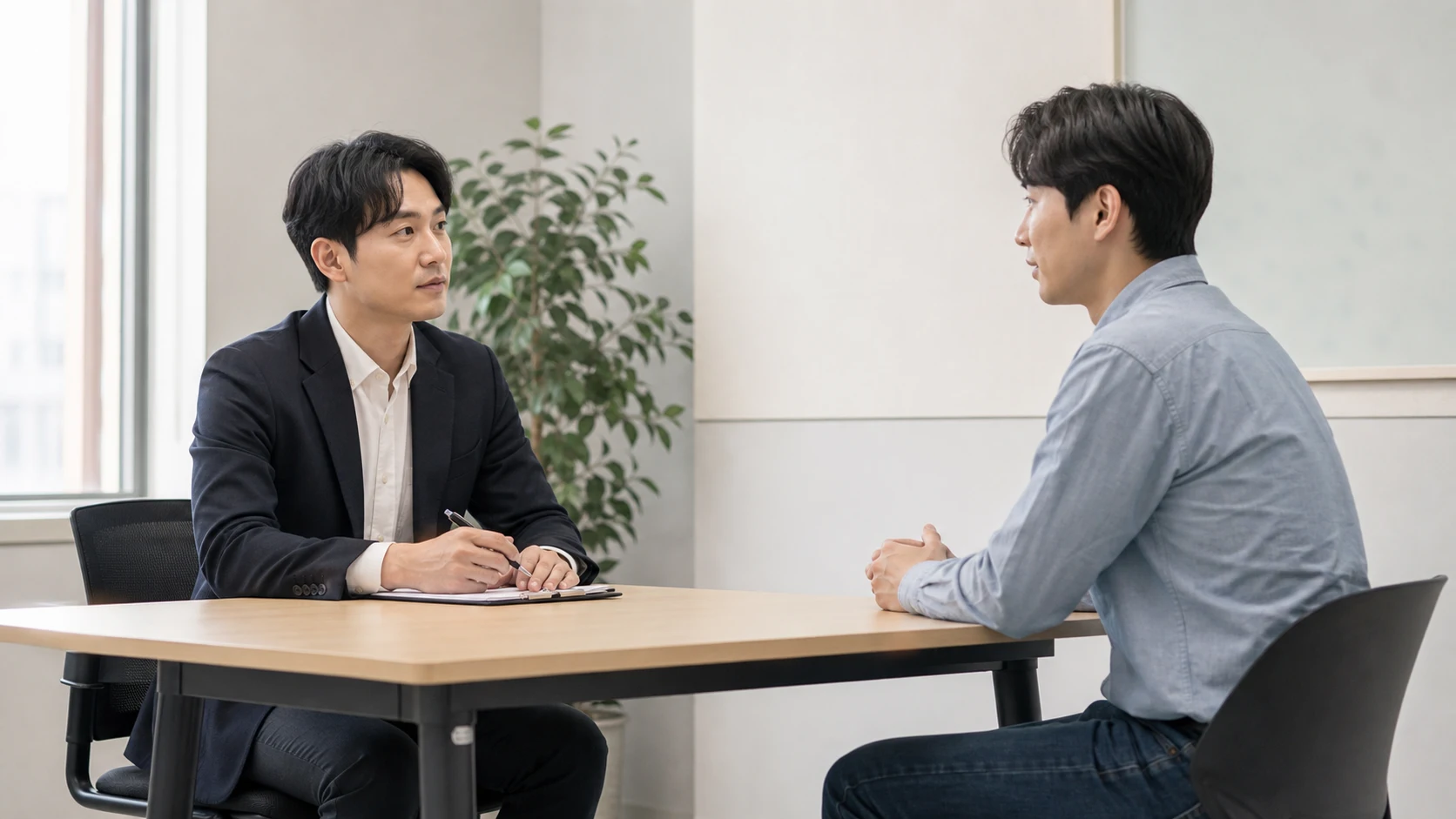 양육권 재판 기준 관련 생활 계획을 정리하는 모습